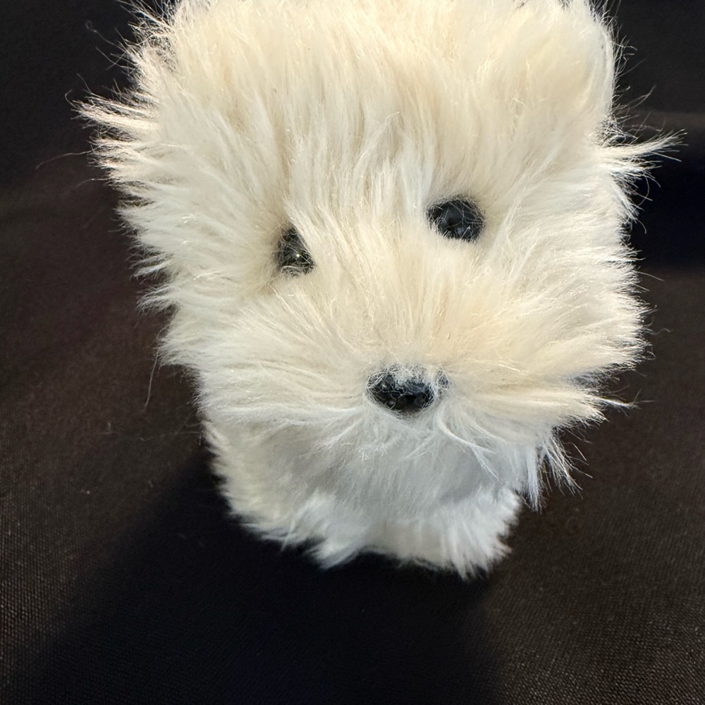 American Girl Doll Pet Dog Puppy Coconut‎ Westie Terrier White Fur Seated #1384
